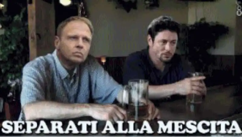 LOLLO E GIAMBRUNO - SEPARATI ALLA MESCITA - MEME BY EMILIANO CARLI - IL GIORNALONE - LA STAMPA