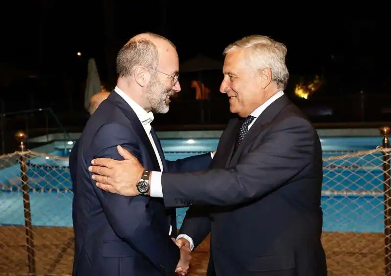 MANFRED WEBER CON ANTONIO TAJANI AL CIRCOLO DEGLI ESTERI 