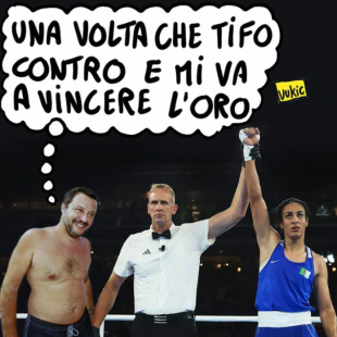 MATTEO SALVINI IMANE KHELIF - MEME BY VUKIC