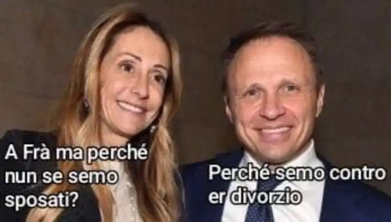 MEME SULLA SEPARAZIONE TRA ARIANNA MELONI E FRANCESCO LOLLOBRIGIDA