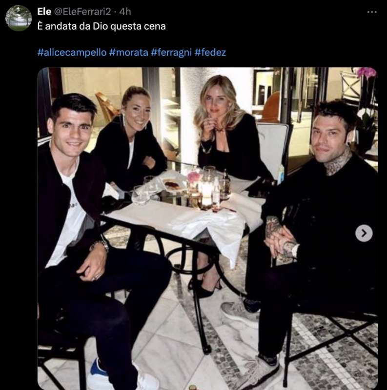 MEME SULLA SEPARAZIONE TRA MORATA E ALICE CAMPIELLO