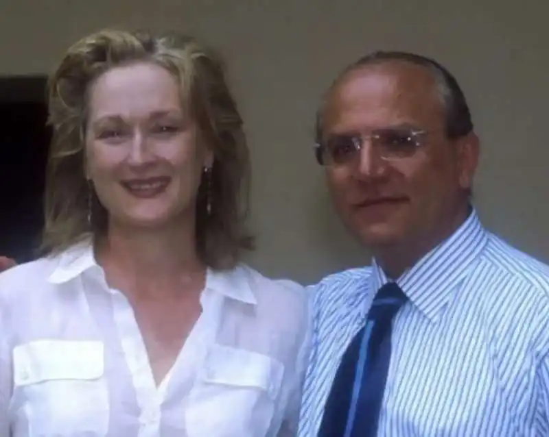 meryl streep con claudio gubitosi al foni 