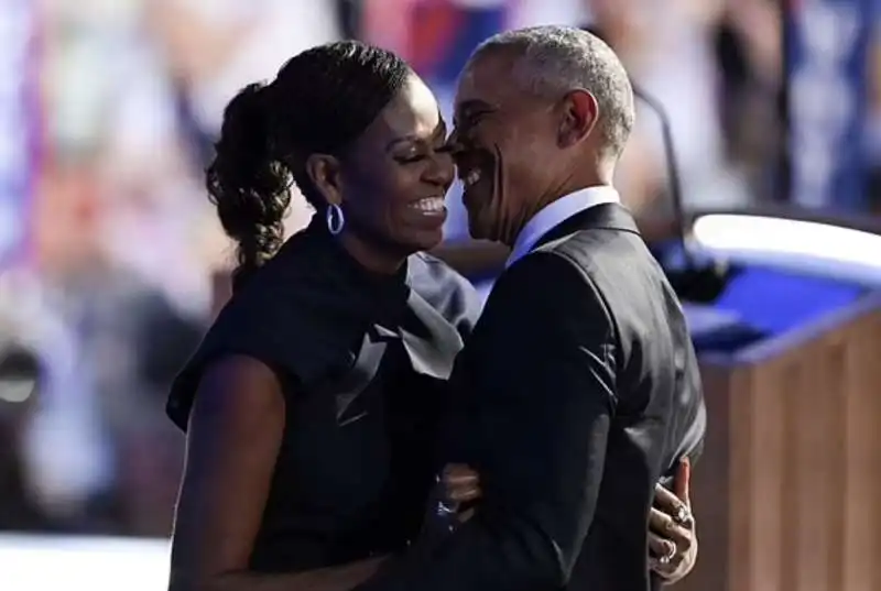 michelle e barack  obama   convention nazionale democratica di chicago 