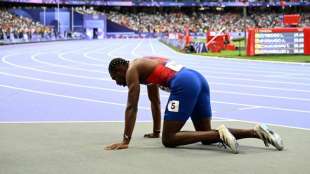 NOAH LYLES DOPO LA GARA DEI 200 METRI ALLE OLIMPIADI DI PARIGI