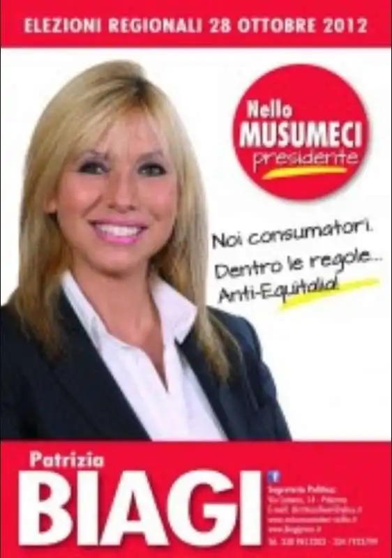 patrizia biagi candidata nel 2012 con nello musumeci