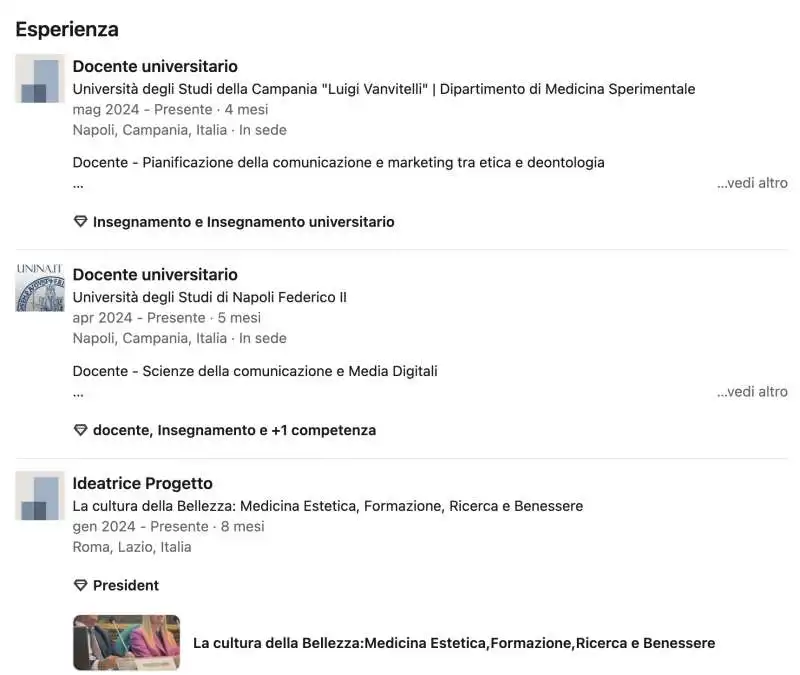 PROFILO LINKEDIN DI MARIA ROSARIA BOCCIA 