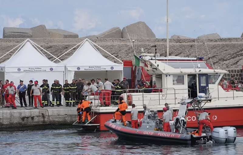 recupero dei corpi dallo yacht bayesian a porticello 2