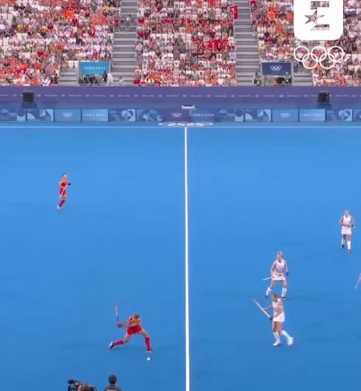 rissa alla partita di hockey tra cina e belgio 1