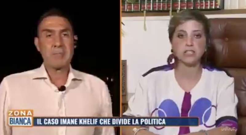 roberto vannacci vs benedetta scudieri a zona bianca