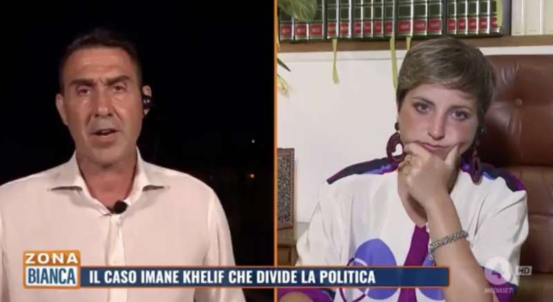 roberto vannacci vs benedetta scudieri a zona bianca