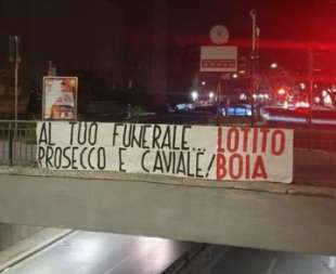 striscione di minacce a claudio lotito