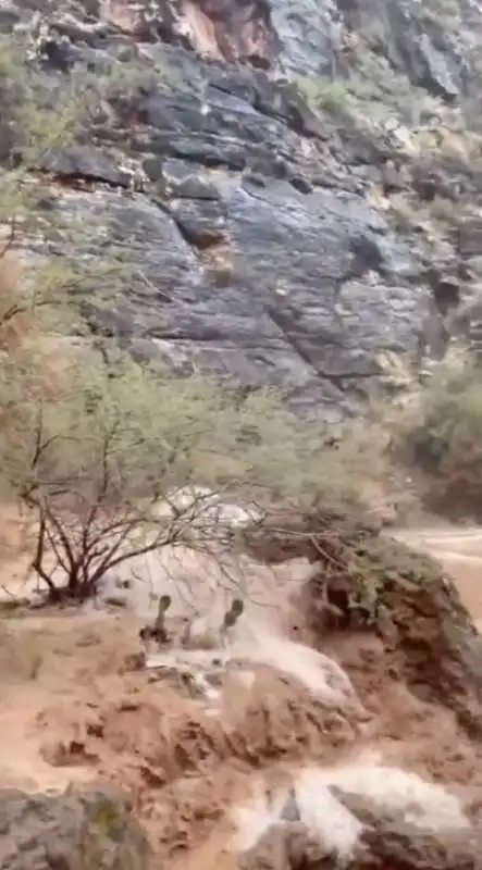 turisti bloccati dalle alluvioni nel grand canyon 2