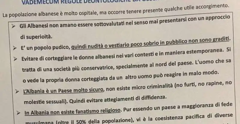 vademecum PER GLI SECONDINI ITALIANI IN ALBANIA