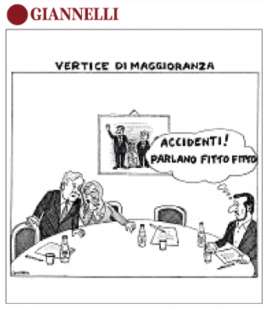 VERTICE DI MAGGIORANZA - VIGNETTA BY GIANNELLI