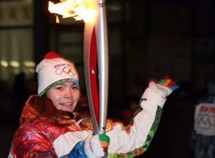 zaliya shamigulova tedofora per le olimpiadi di sochi