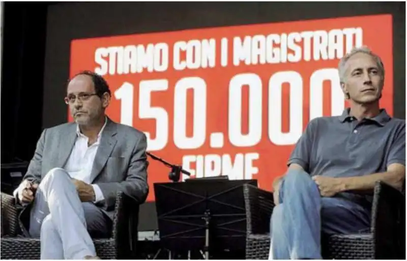 ANTONIO INGROIA E MARCO TRAVAGLIO ALLA FESTA DEL FATTO jpeg