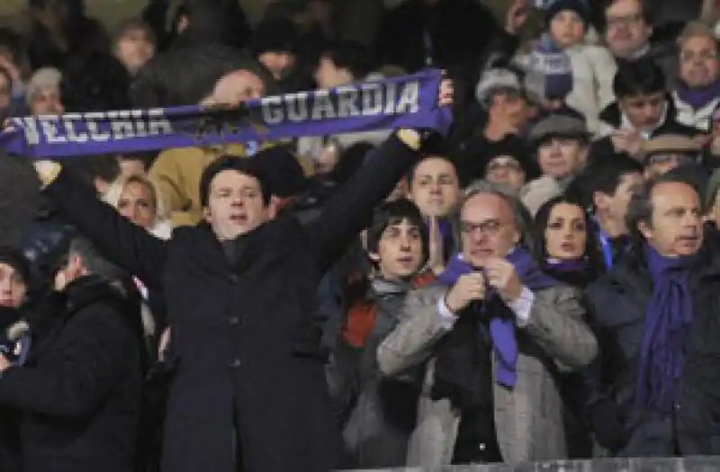 MATTEO RENZI E DIEGO E ANDREA DELLA VALLE ALLO STADIO 