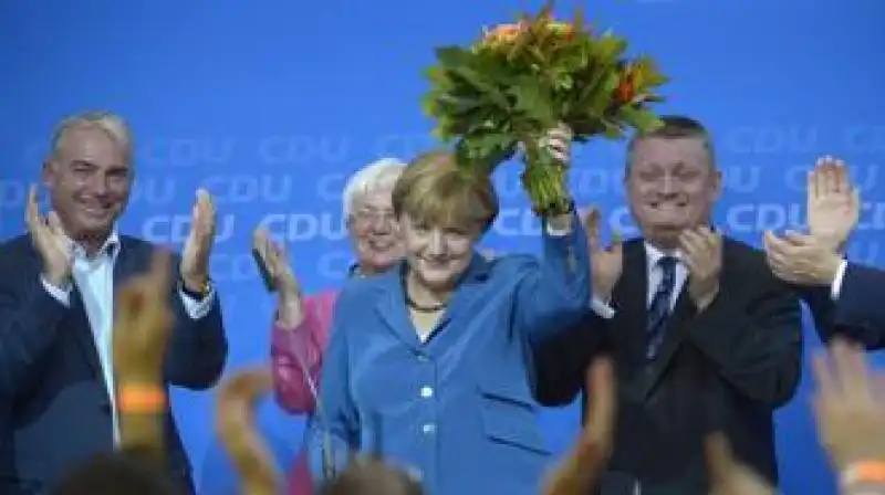 merkel festeggia 