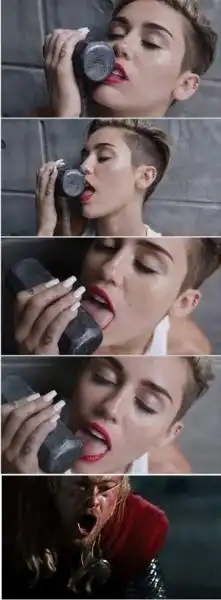 MILEY CYRUS WRECKING BALL I FOTOMONTAGGI 