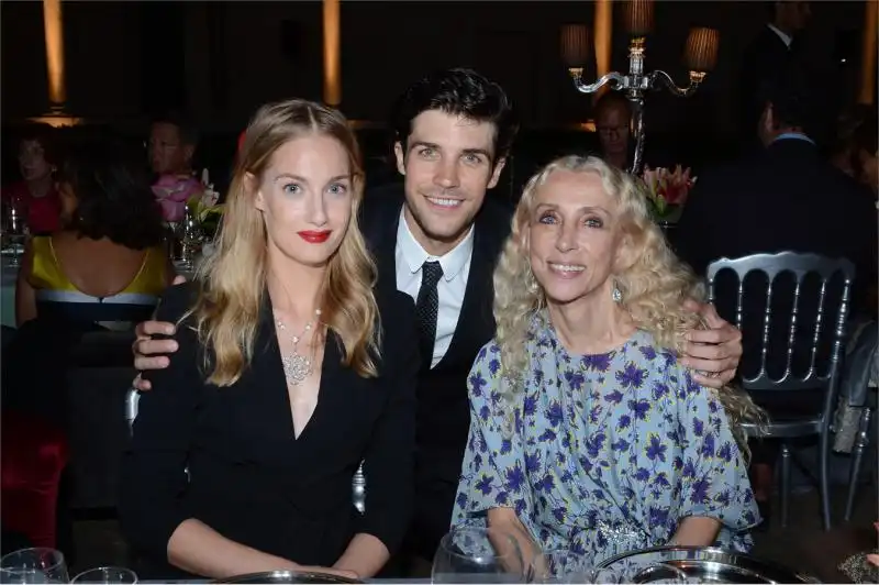 Eva Riccobono Roberto Bolle e il direttore di Vogue Italia Franca Sozzani PARTY VANITY FAIR 