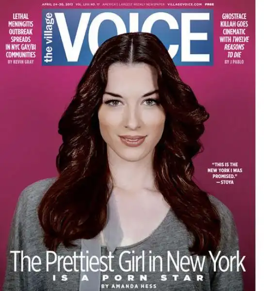 stoya sulla copertina di village voice 