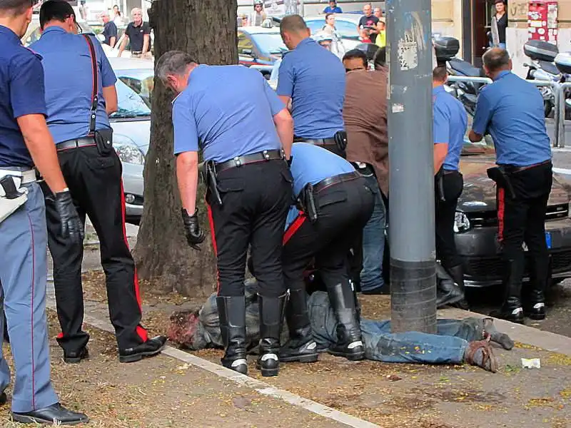 clochard tedesco ferisce 4 carabinieri  foto mezzelani gmt031