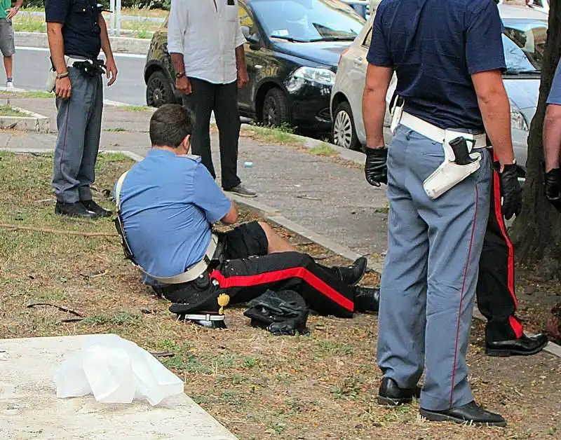 clochard tedesco ferisce 4 carabinieri  foto mezzelani gmt036