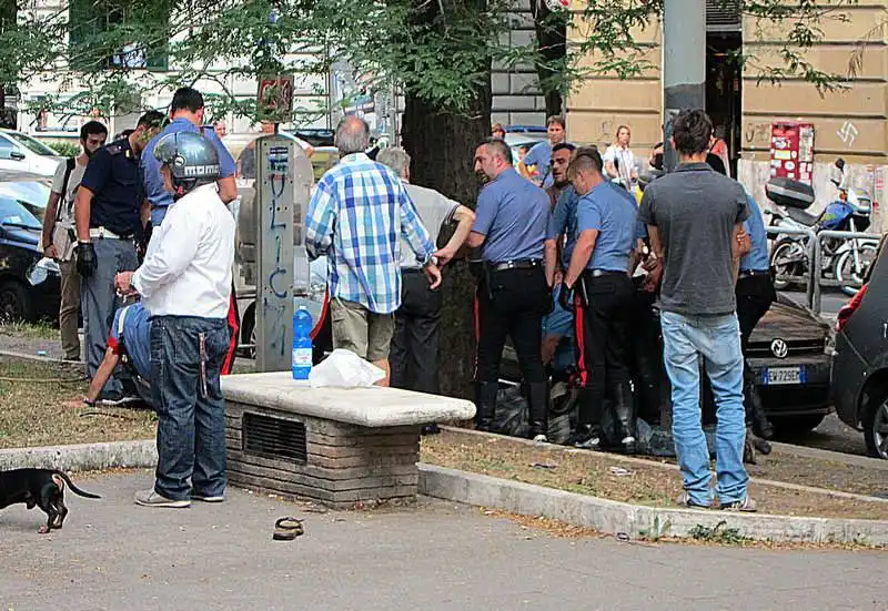 clochard tedesco ferisce 4 carabinieri  foto mezzelani gmt041