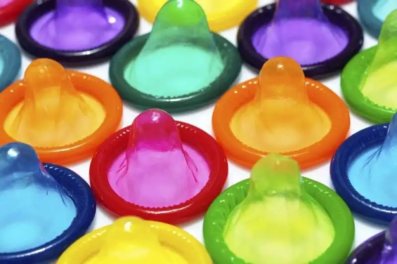 colourful condoms