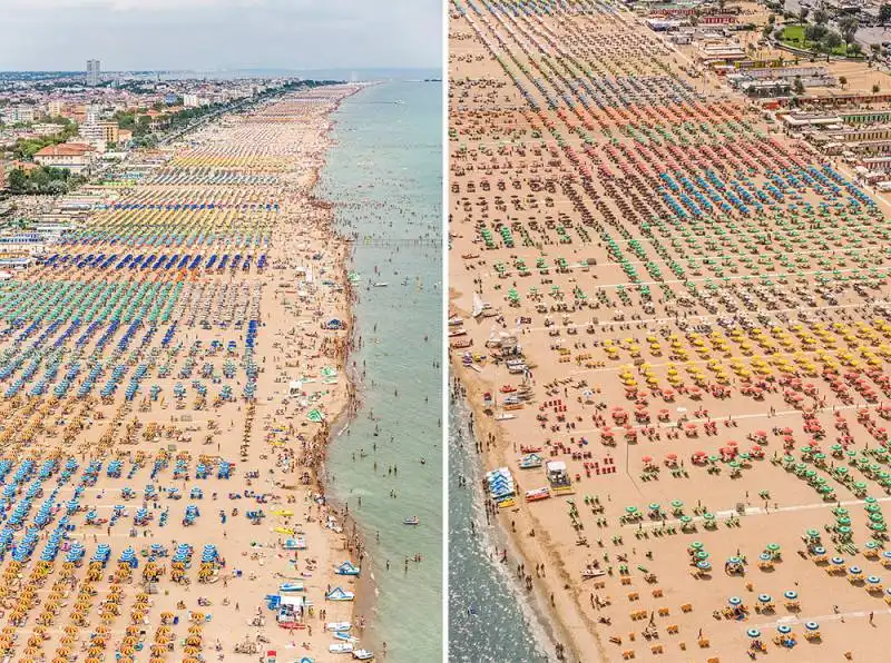 fotografie di bernhard lang   spiaggia dell'adriatico vista dall'alto 2