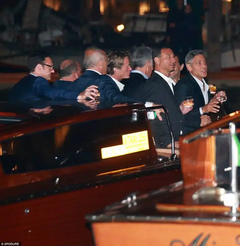 george clooney e amal alamuddin   vigilia delle nozze a venezia 35