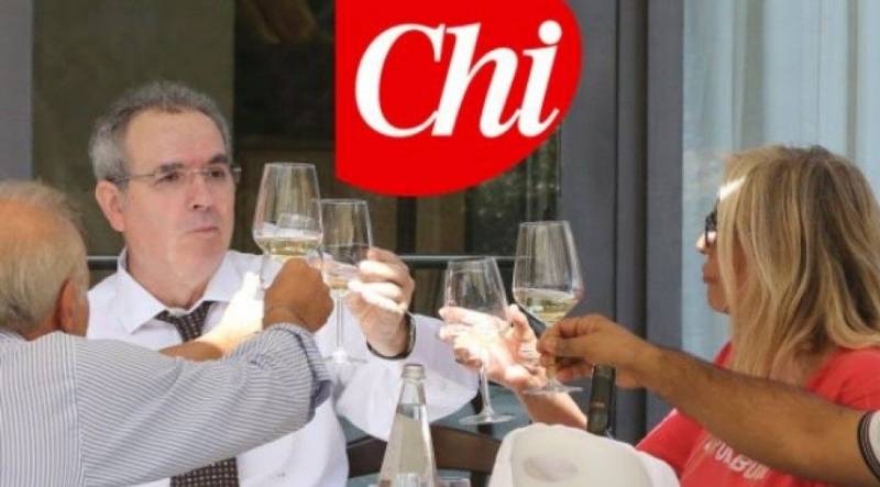 lamberto sposini e mara venier foto da "chi"