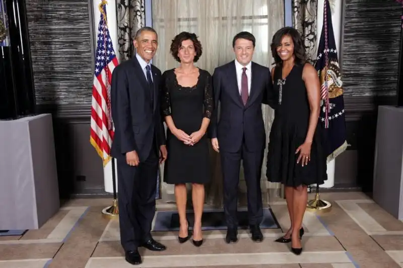 Matteo Agnese Renzi Barack Michelle Obama