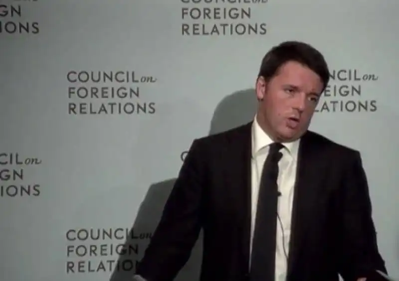 renzi al council on foreign relations  