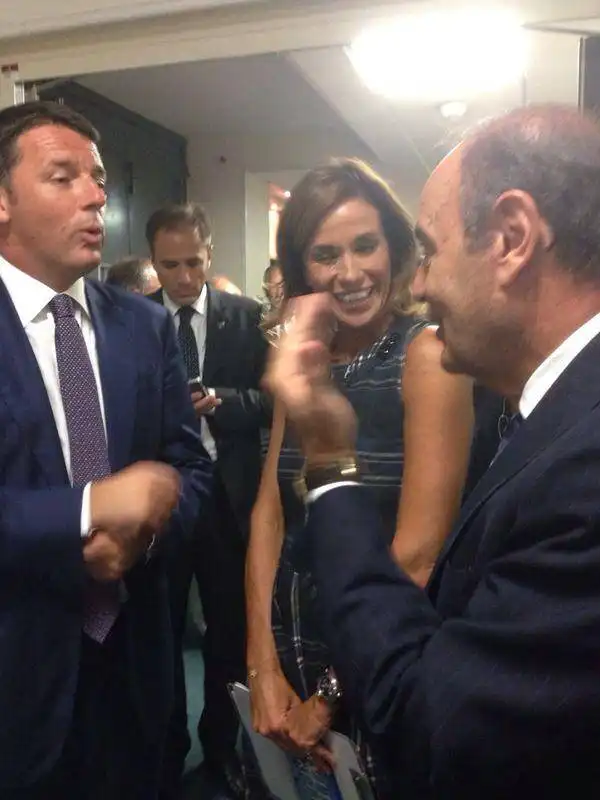 renzi e vespa incontrano cristina parodi