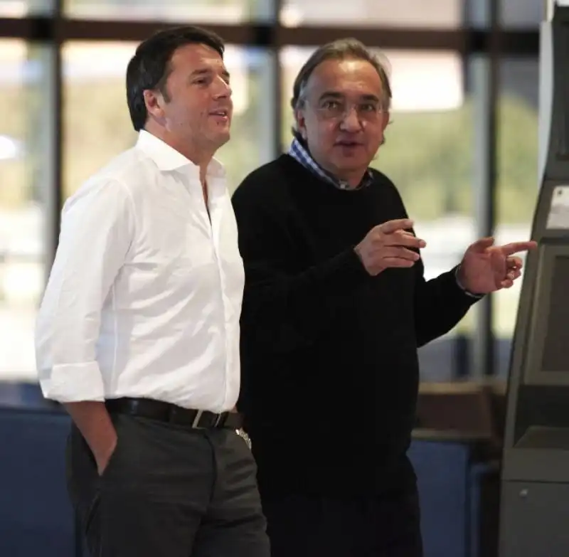 RENZI MARCHIONNE ALLA FABBRICA CHRYSLER