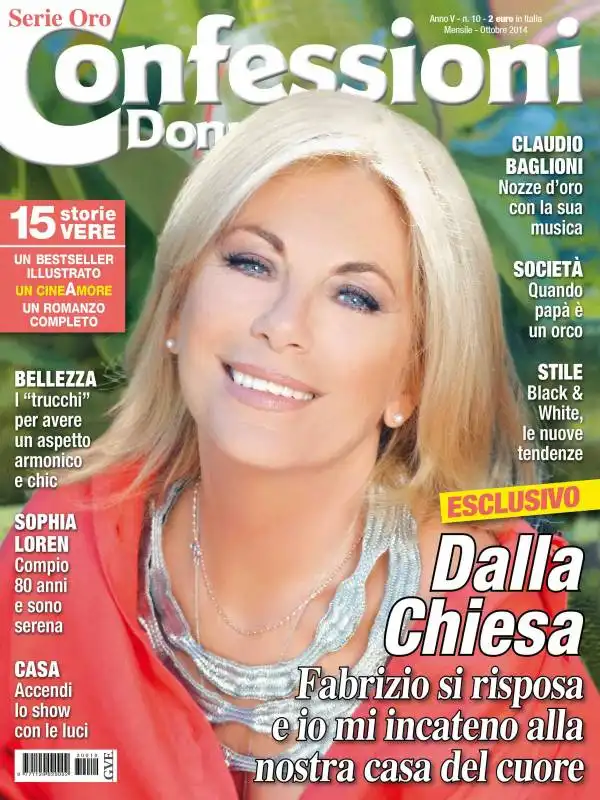 RITA DALLA CHIESA IN COPERTINA DI CONFESSIONI DONNA