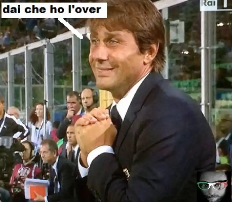 antonio conte con l over in testa