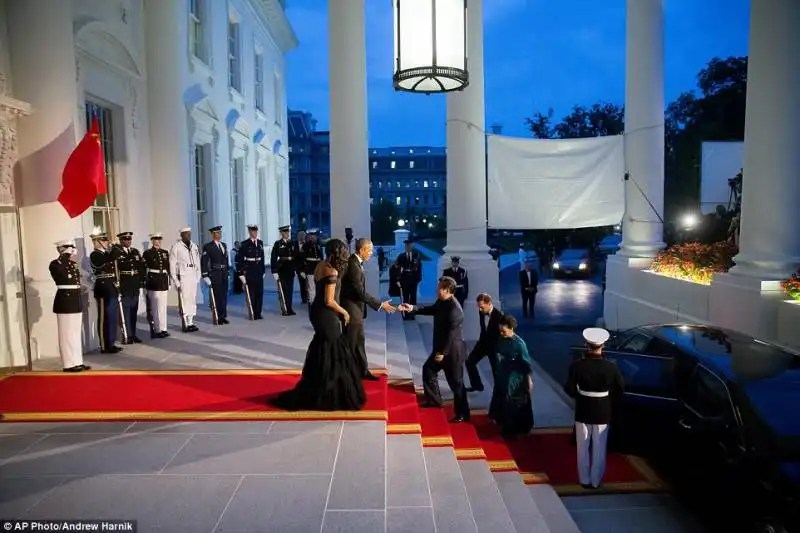 barack e michelle obama accolgono xi jinping e peng liyuan