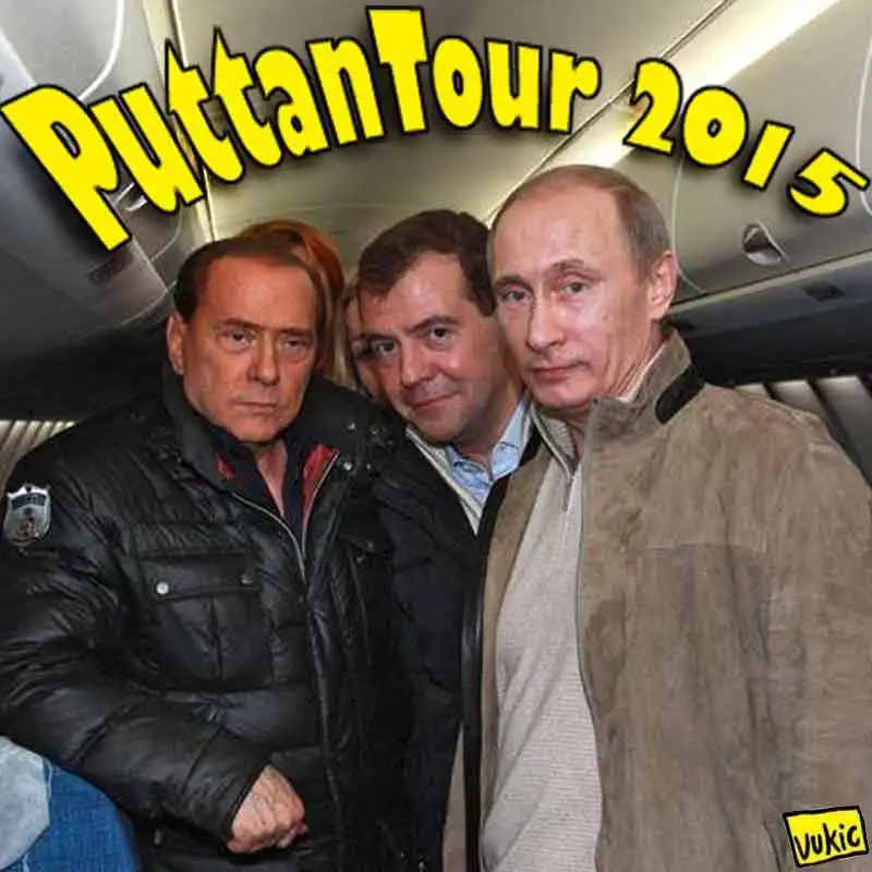 berlusconi putin  Puttan Tour