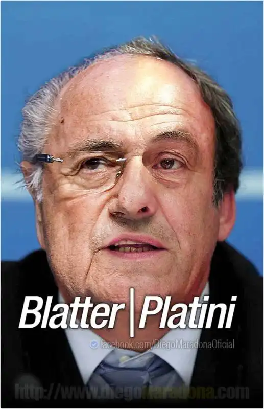 BLATTER PLATINI DALLA BACHECA DI MARADONA