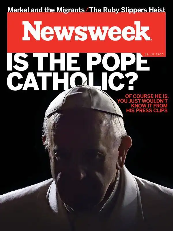 copertina newsweek con papa francesco bergoglio