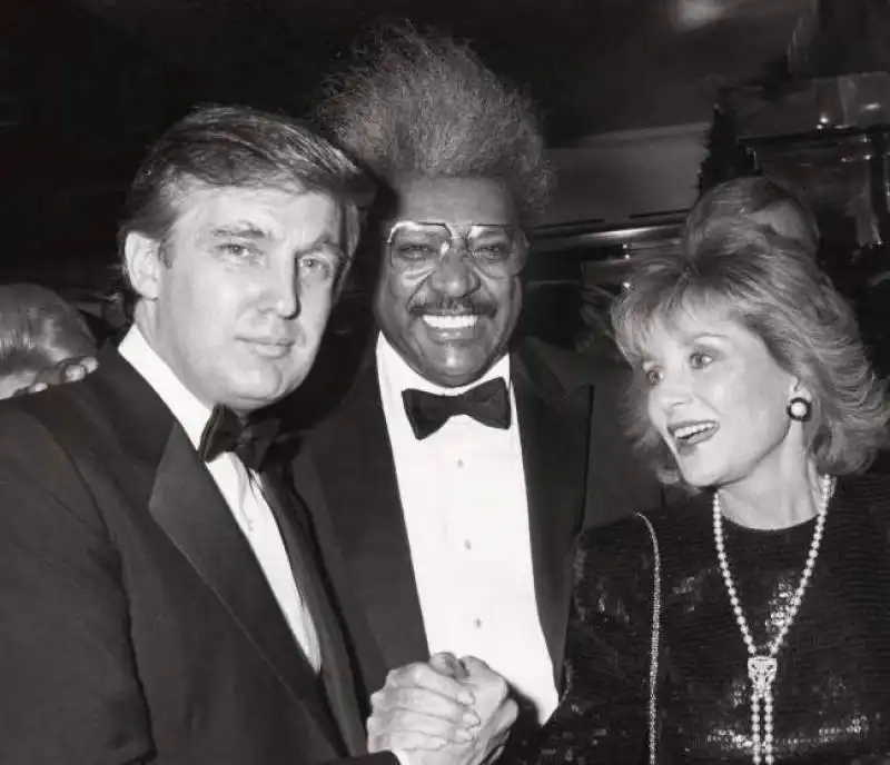 donald trump con don king e barbara walters