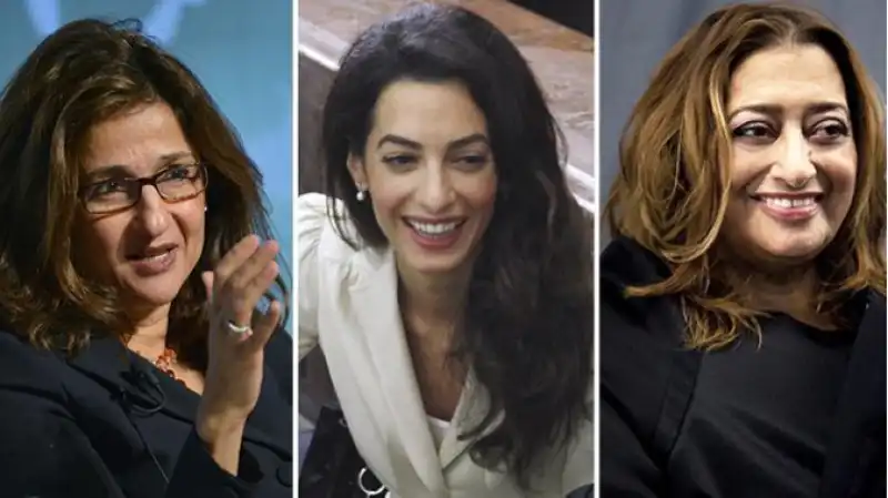 DONNE ARABE POTERE ZAHA HADID AMAL CLOONEY NEMAT SHAFIK