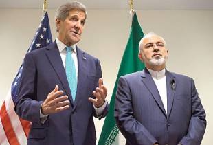 JOHN KERRY CON IL MINISTRO DEGLI ESTERI IRANIANO ZARIF