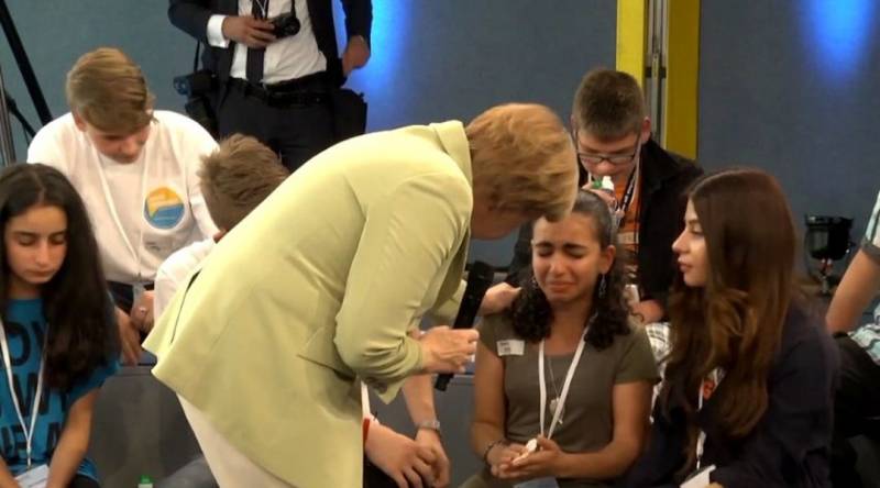 merkel e la bimba palestinese