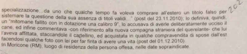 roberta bruzzone decreto di citazione diretta in giudizio tribunale tivoli  