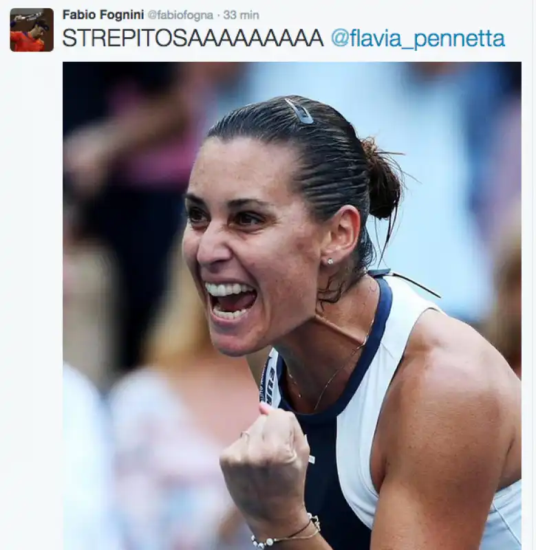 TWEET FOGNINI PENNETTA