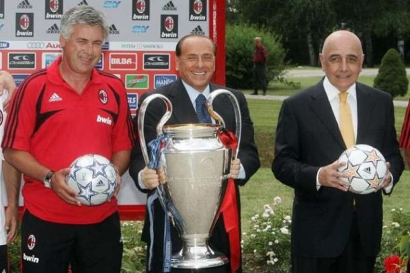 ANCELOTTI BERLUSCONI GALLIANI