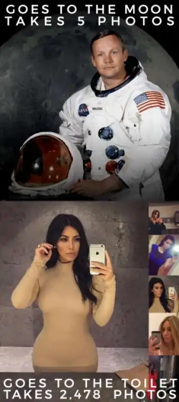 astronauta e kim a confronto